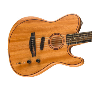 [PREORDER] Fender American Acoustasonic Telecaster All Mahogany Guitar w/Bag, Ebony FB, Natural