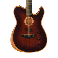 [PREORDER] Fender American Acoustasonic Telecaster All Mahogany Guitar w/Bag, Ebony FB, Bourbon Burst