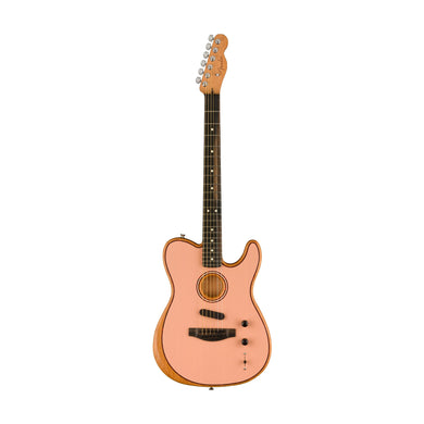 [PREORDER] Fender FSR American Acoustasonic Telecaster Guitar w/Bag, Ebony FB, Shell Pink