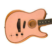 [PREORDER] Fender FSR American Acoustasonic Telecaster Guitar w/Bag, Ebony FB, Shell Pink