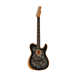 [PREORDER 2 WEEKS] Fender FSR American Acoustasonic Telecaster Guitar w/Bag, Ebony FB, Black Paisley