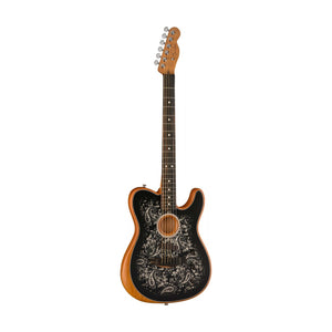 [PREORDER 2 WEEKS] Fender FSR American Acoustasonic Telecaster Guitar w/Bag, Ebony FB, Black Paisley