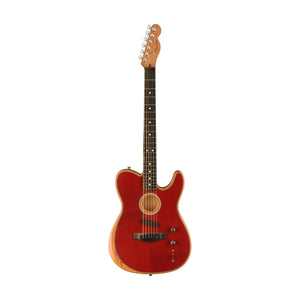 [PREORDER 2 WEEKS] Fender American Acoustasonic Telecaster Acoustic Electric Guitar w/Bag, Ebony FB, Crimson Red