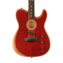 [PREORDER 2 WEEKS] Fender American Acoustasonic Telecaster Acoustic Electric Guitar w/Bag, Ebony FB, Crimson Red