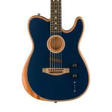 Fender American Acoustasonic Telecaster Acoustic Electric Guitar w/Bag, Ebony FB, Steel Blue