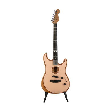 [PREORDER] Fender FSR American Acoustasonic Stratocaster Guitar w/Bag, Ebony FB, Shell Pink