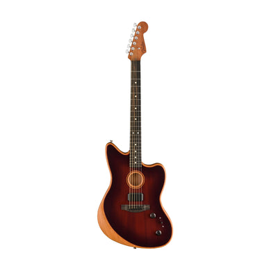 [PREORDER 2 WEEKS] Fender American Acoustasonic Jazzmaster Acoustic-Electric Guitar w/Bag, Ebony FB, Bourbon Burst