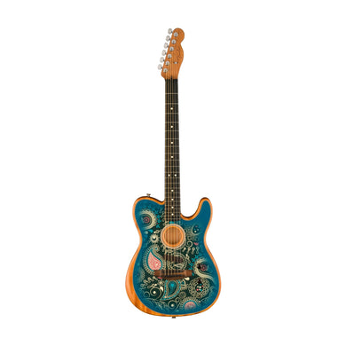 [PREORDER] Fender FSR American Acoustasonic Telecaster Acoustic Guitar w/bag, Ebony FB, Blue Paisley