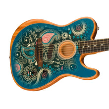 [PREORDER 2 WEEKS] Fender FSR American Acoustasonic Telecaster Acoustic Guitar w/bag, Ebony FB, Blue Paisley