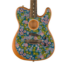 [PREORDER] Fender FSR American Acoustasonic Telecaster Acoustic Guitar w/bag, Ebony FB, Blue Flower