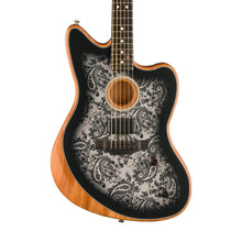 [PREORDER 2 WEEKS] Fender FSR American Acoustasonic Jazzmaster Acoustic Guitar w/bag, Ebony FB, Black Paisley