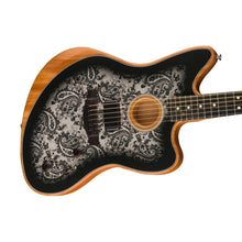 [PREORDER 2 WEEKS] Fender FSR American Acoustasonic Jazzmaster Acoustic Guitar w/bag, Ebony FB, Black Paisley
