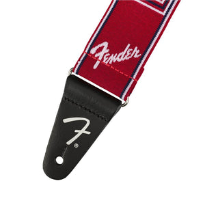 Fender WeighLess Monogram Guitar Strap, Red