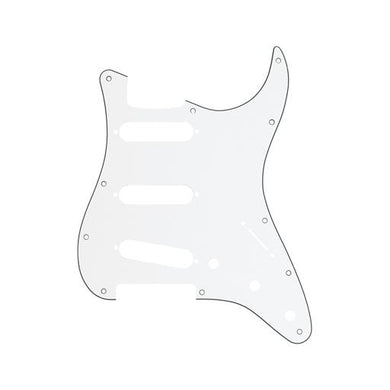 Fender 11-Hole Modern Style Stratocaster Pickguard, SSS, 3-Ply, White