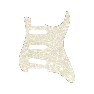 Fender 11-hole Modern-Style Stratocaster Pickguard, 4-Ply Aged White Pearl