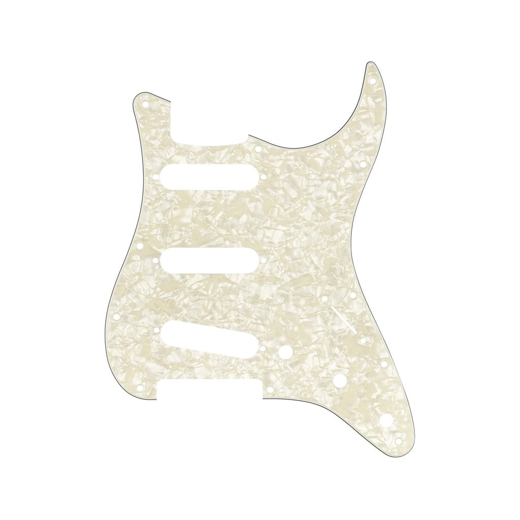 Fender 11-hole Modern-Style Stratocaster Pickguard, 4-Ply Aged White Pearl
