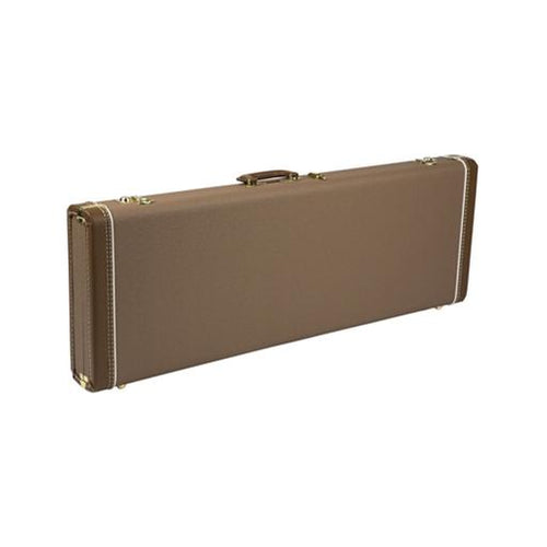 Fender Deluxe Strat/Tele Guitar Case, Brown w/ Gold Plush Interior