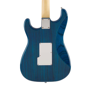 Fender Michiya Haruhata Stratocaster Electric Guitar, RW FB, Caribbean Blue Trans