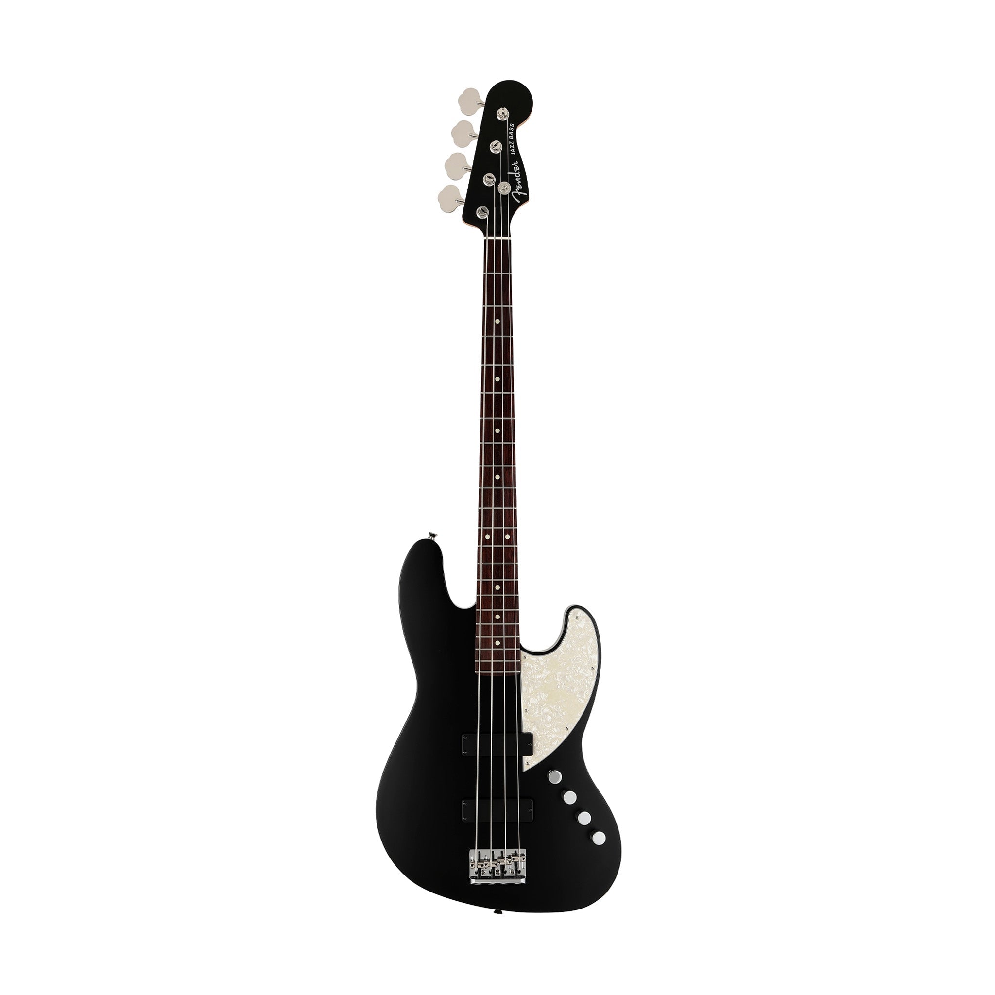 Fender Japan Elemental Jazz Bass HH Guitar, RW FB, Stone