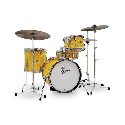 [PREORDER] Gretsch CT1-J484-YSF Catalina Club 4-Piece Drum Shell Kit Set (18inch Bass), Yellow Satin Flame