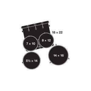 [PREORDER] Gretsch GB-E8256-301 Brooklyn 5-Piece Drum Shell Kit (22inch Bass), Gray Oyster