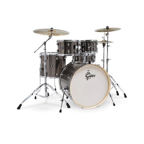 [PREORDER] Gretsch GE4605GS Energy 5-Piece Drum Kit w/Hardware(20inch BD), No Cymbals, Grey Steel