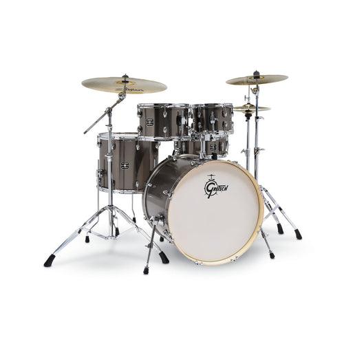 [PREORDER] Gretsch GE4E825GS Energy 5-Piece Drum Kit w/Hardware(22inch BD), No Cymbals, Grey Steel