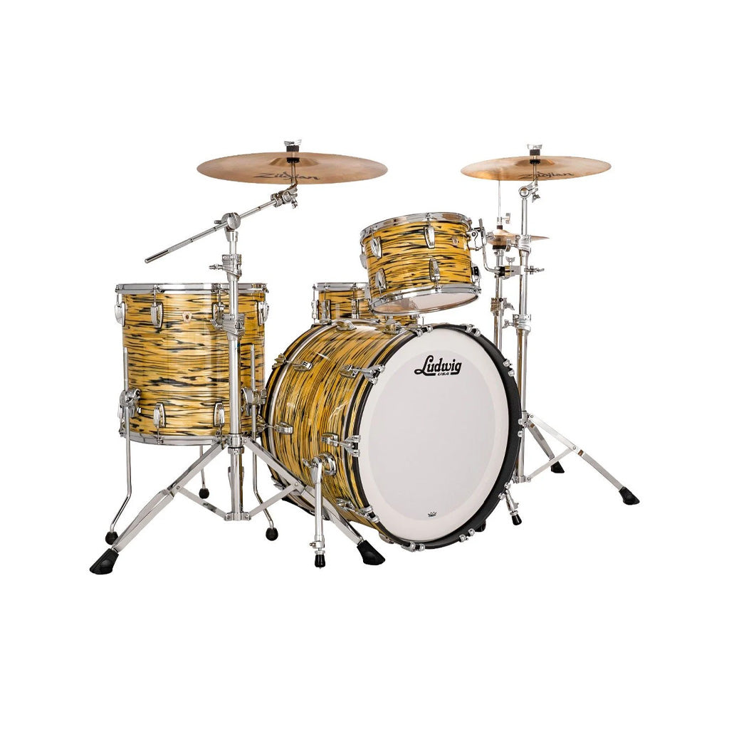 [PREORDER] Ludwig L84233AXA2WC Classic Maple 3-Pcs (22/16/13)FAB Drum Shell Kit, Lemon Oyster