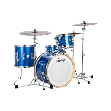 [PREORDER] Ludwig LCLUB20BL Continental Club 4-Piece Drum Kit(20B+14F+12T+14S), Blue Sparkle