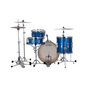 [PREORDER] 	Ludwig LCLUB22BL Continental Club 4-Piece Drum Kit(22B+16F+13T+14S), Blue Sparkle