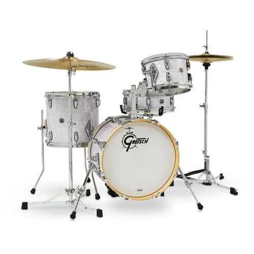 [PREORDER] Gretsch GB-M264-014 4-Piece Brooklyn Micro Kit (16B/10T/13FT/4.5S), White Marine