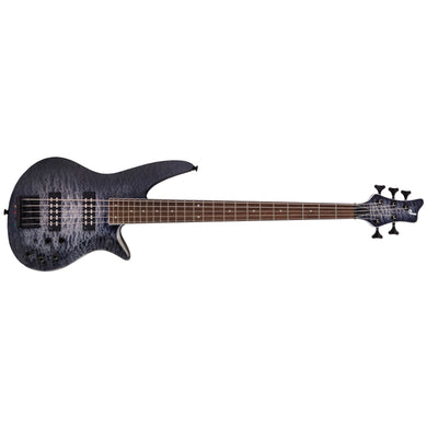 [PREORDER 2 WEEKS] Jackson X Series Spectra Bass SBXQ V Electric Guitar, Laurel FB, Transparent Black Burst