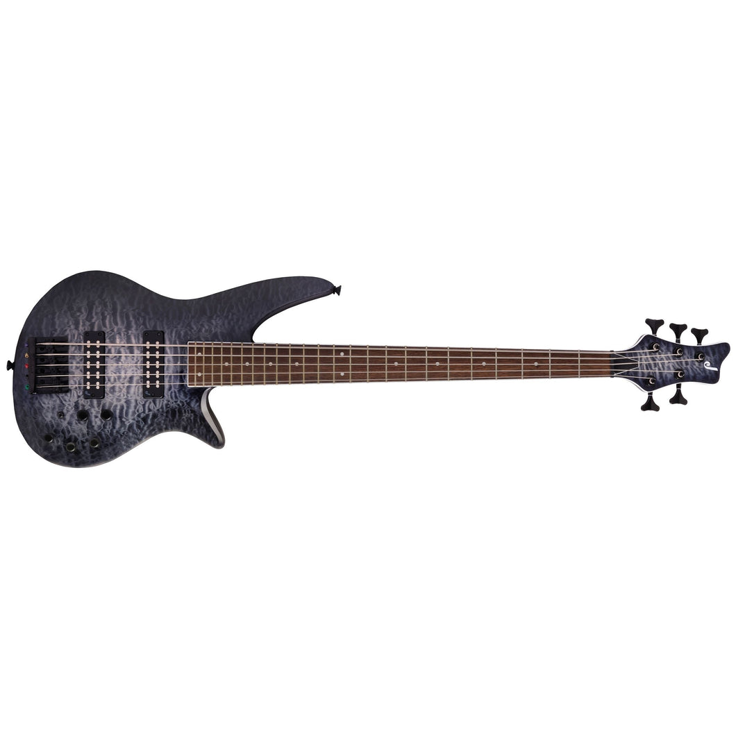 [PREORDER 2 WEEKS] Jackson X Series Spectra Bass SBXQ V Electric Guitar, Laurel FB, Transparent Black Burst