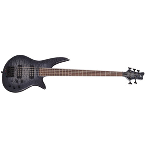 [PREORDER 2 WEEKS] Jackson X Series Spectra Bass SBXQ V Electric Guitar, Laurel FB, Transparent Black Burst