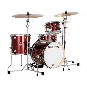 [PREORDER] Ludwig LC2794 Breakbeats By Questlove 4-Piece Drum Kit w/ Bag, Red Sparkle (16x14 BD / 13x13 FT / 10x7 TT / 14x5 SD + Velvet Bag Set)