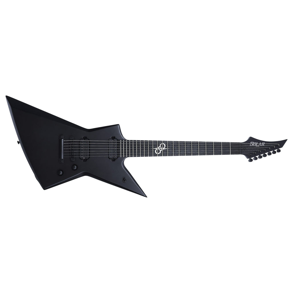 Solar E2.7C Matte Black 7 String Electric Guitar – Mahogany Music