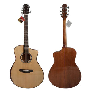 Aiersi Solid Top Acoustic Guitar SpruceRose-Bowl – SG02SRCN-40
